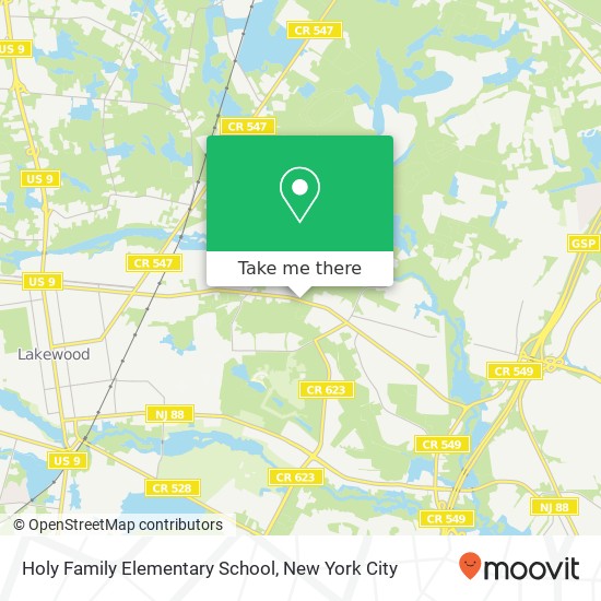 Holy Family Elementary School map