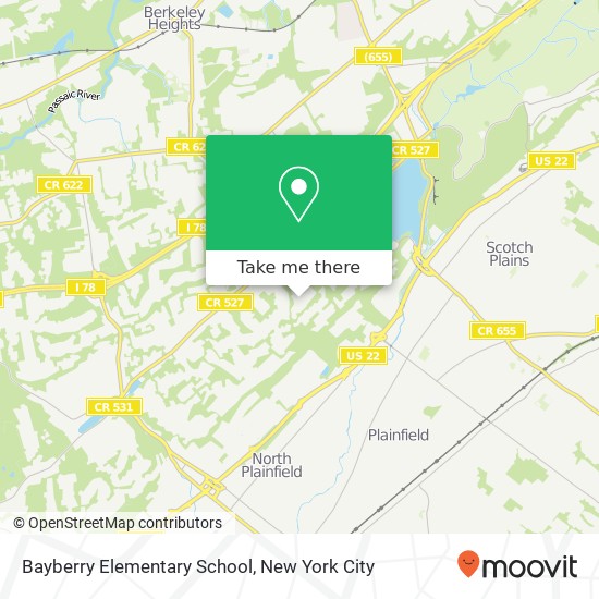 Bayberry Elementary School map