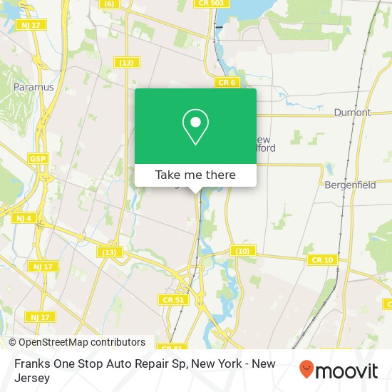 Mapa de Franks One Stop Auto Repair Sp