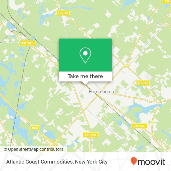 Atlantic Coast Commodities map