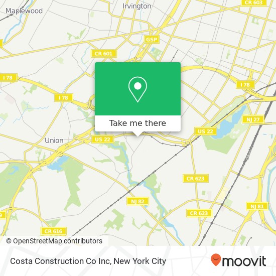 Mapa de Costa Construction Co Inc