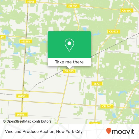 Vineland Produce Auction map