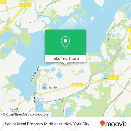 Mapa de Senior Meal Program-Middlesex