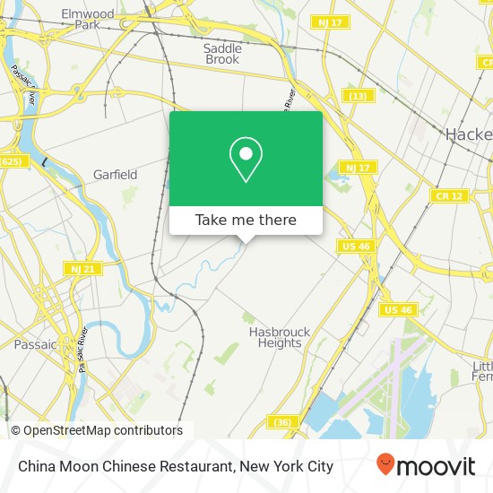 Mapa de China Moon Chinese Restaurant