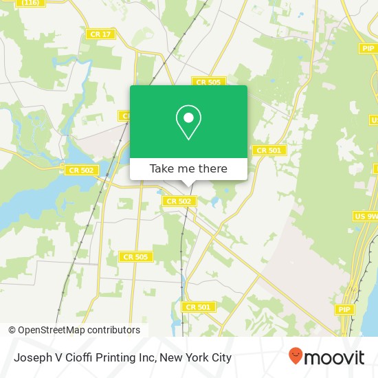 Joseph V Cioffi Printing Inc map