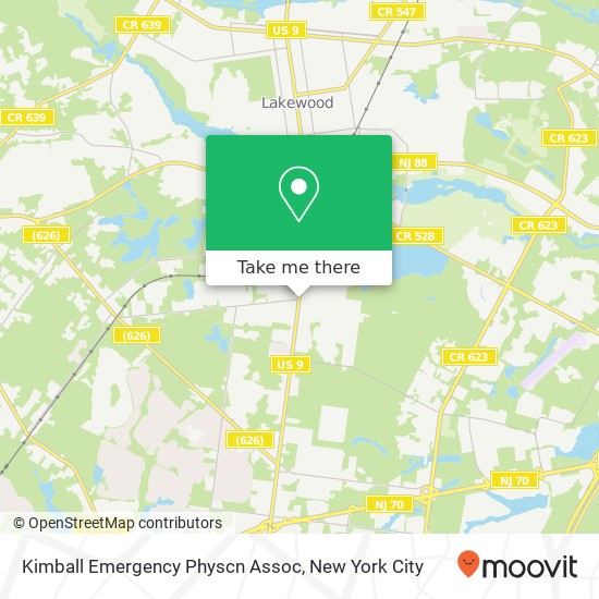 Mapa de Kimball Emergency Physcn Assoc