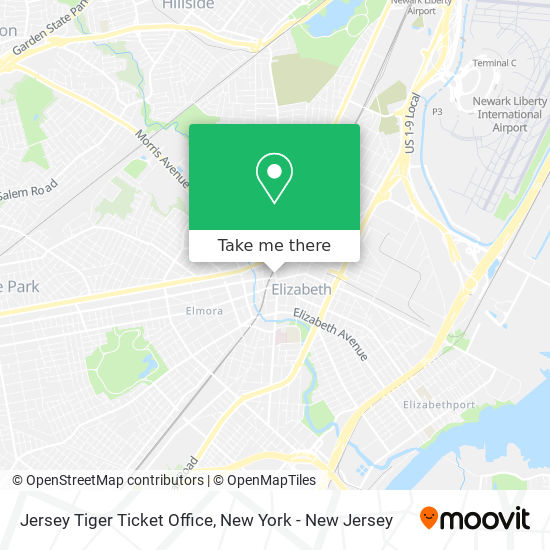 Mapa de Jersey Tiger Ticket Office