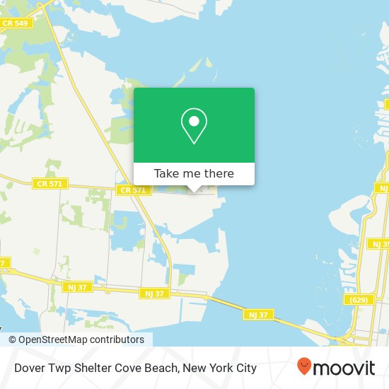 Mapa de Dover Twp Shelter Cove Beach