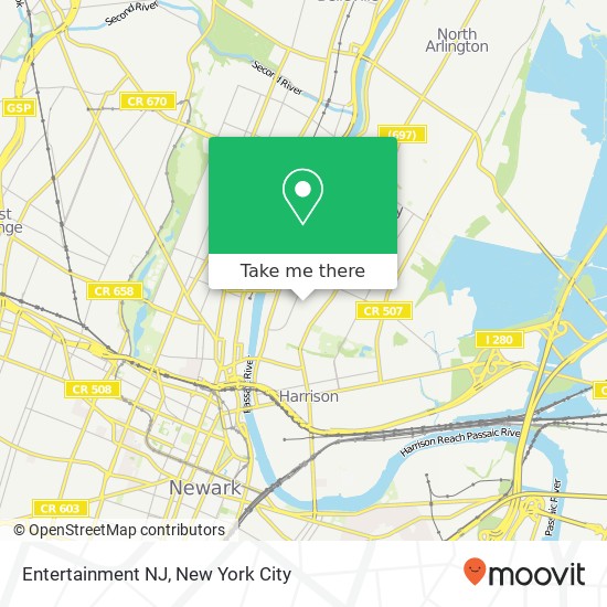 Mapa de Entertainment NJ