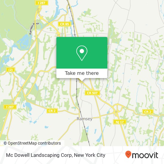 Mc Dowell Landscaping Corp map