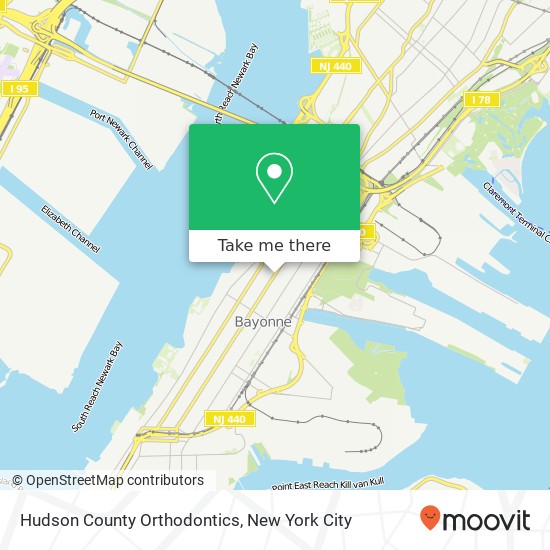 Mapa de Hudson County Orthodontics