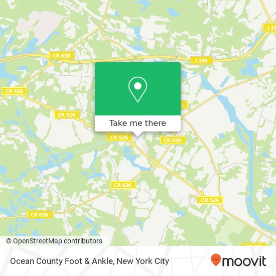 Mapa de Ocean County Foot & Ankle