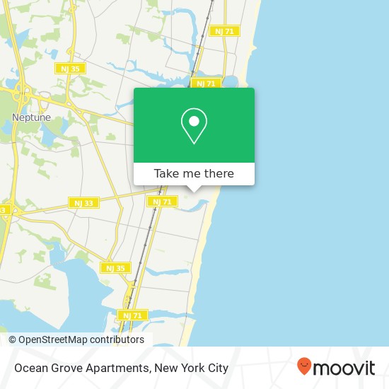 Mapa de Ocean Grove Apartments