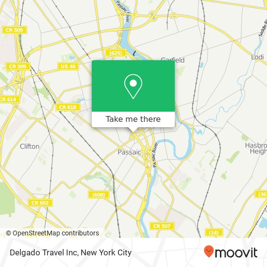 Delgado Travel Inc map