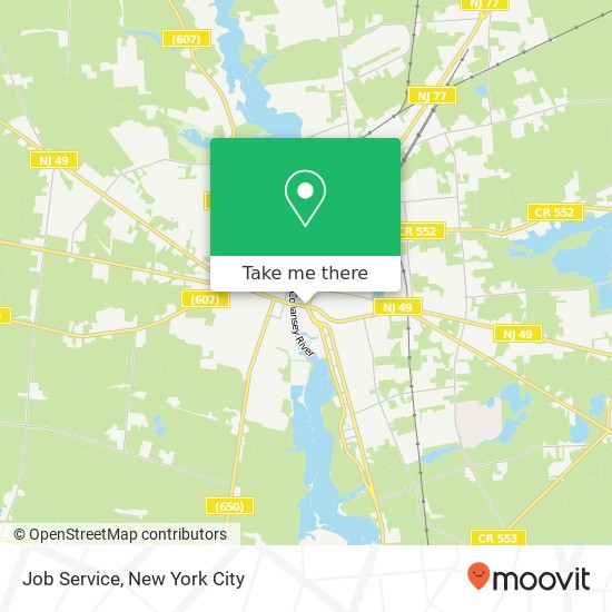 Job Service map