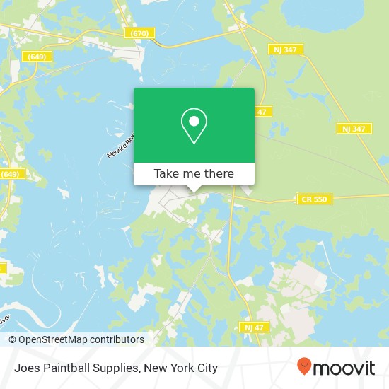 Joes Paintball Supplies map