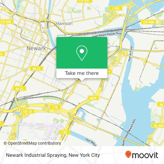 Newark Industrial Spraying map