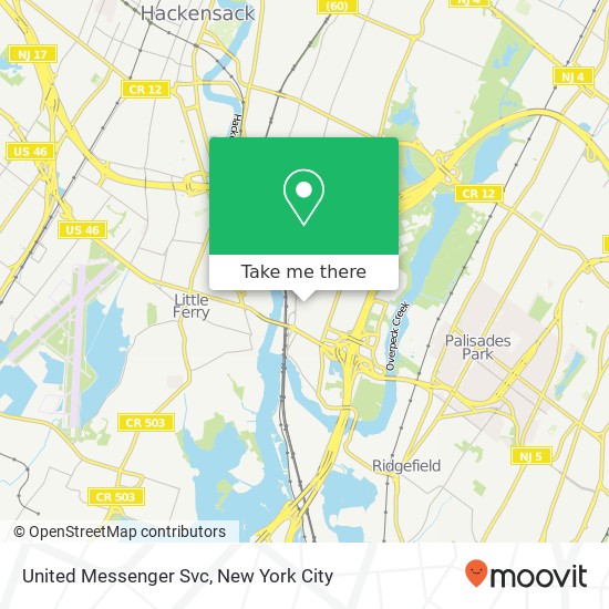 United Messenger Svc map