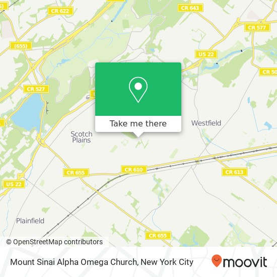 Mount Sinai Alpha Omega Church map