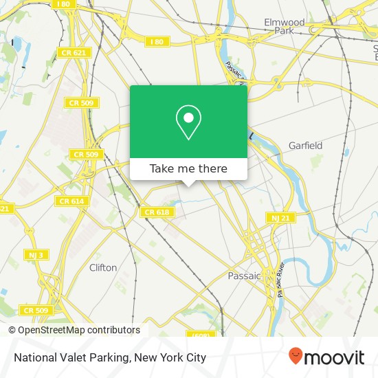 National Valet Parking map