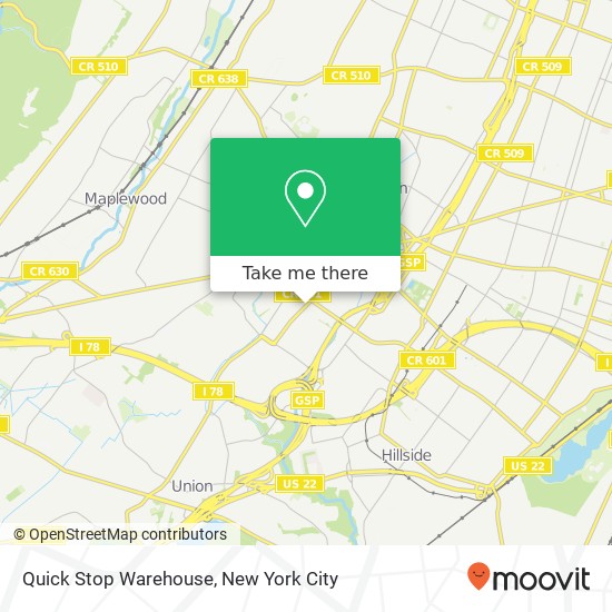 Mapa de Quick Stop Warehouse