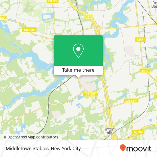 Middletown Stables map