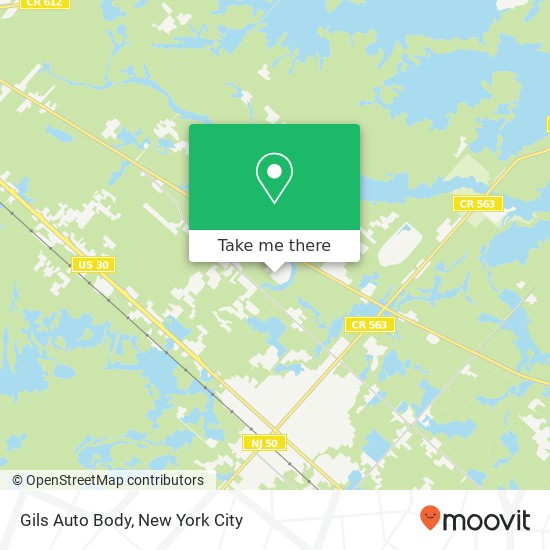 Gils Auto Body map