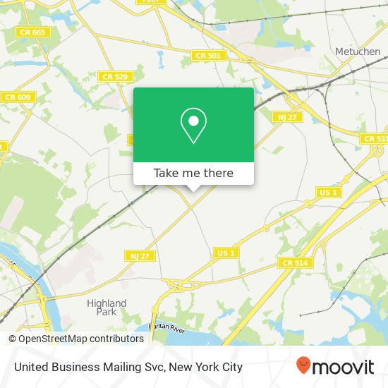 Mapa de United Business Mailing Svc