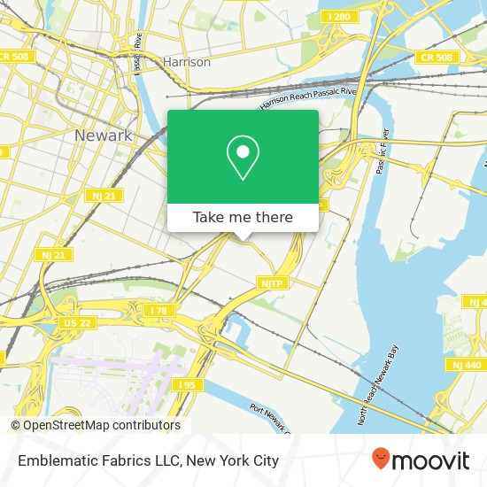 Mapa de Emblematic Fabrics LLC
