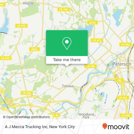 A J Mecca Trucking Inc map