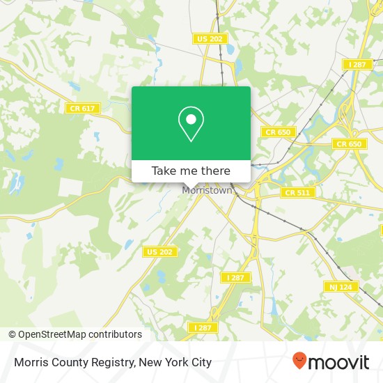 Morris County Registry map