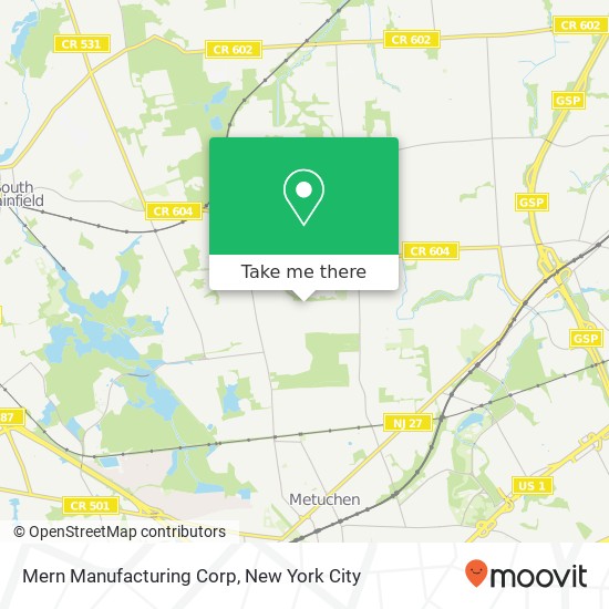 Mern Manufacturing Corp map