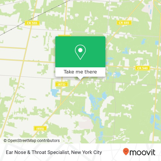 Ear Nose & Throat Specialist map