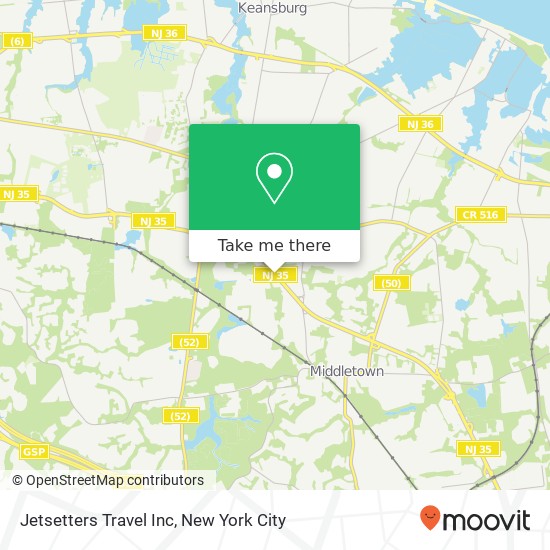 Mapa de Jetsetters Travel Inc
