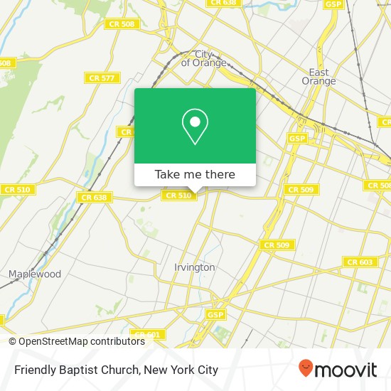 Mapa de Friendly Baptist Church