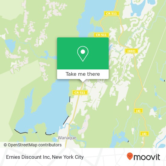 Ernies Discount Inc map