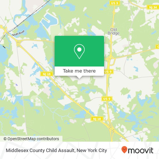 Middlesex County Child Assault map