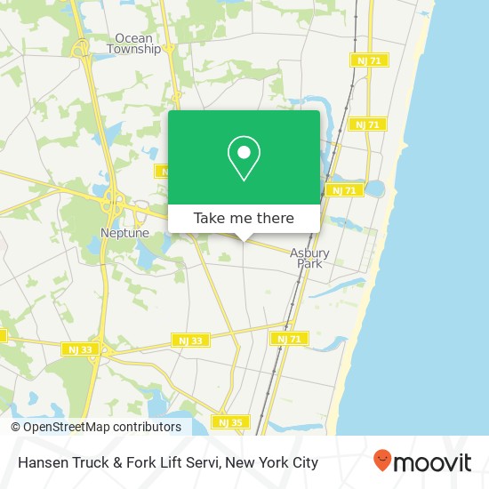 Hansen Truck & Fork Lift Servi map