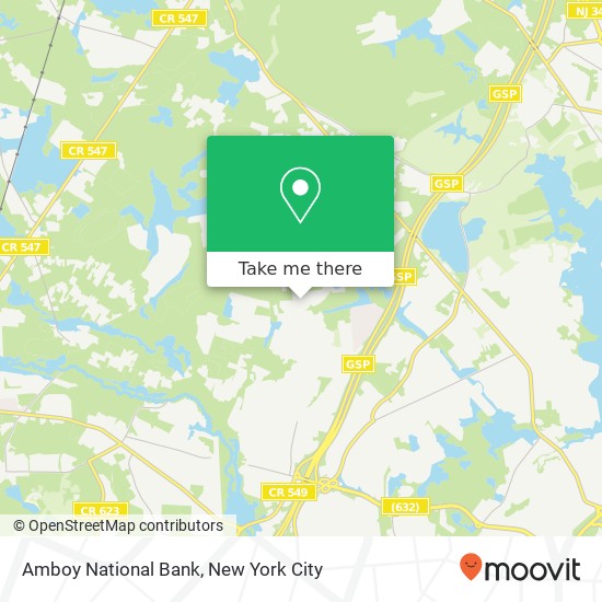 Amboy National Bank map