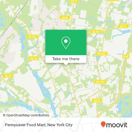 Mapa de Pennysaver Food Mart