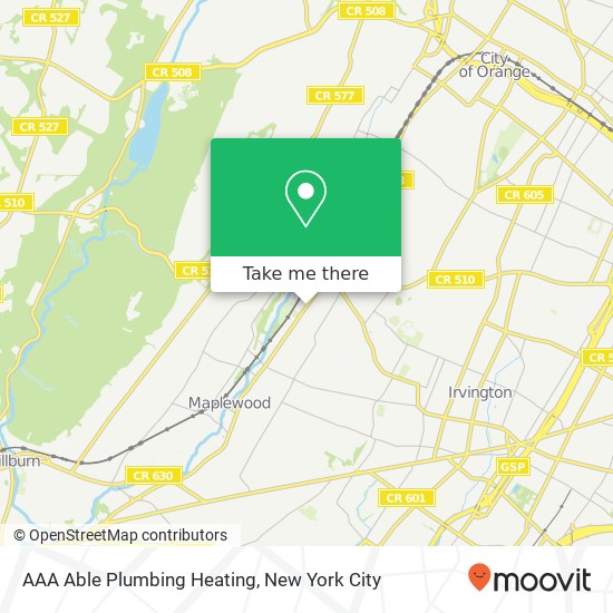 AAA Able Plumbing Heating map