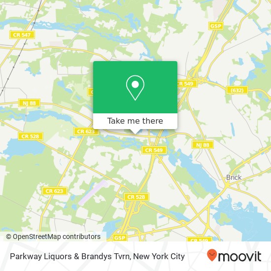 Parkway Liquors & Brandys Tvrn map