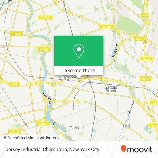 Jersey Industrial Chem Corp map