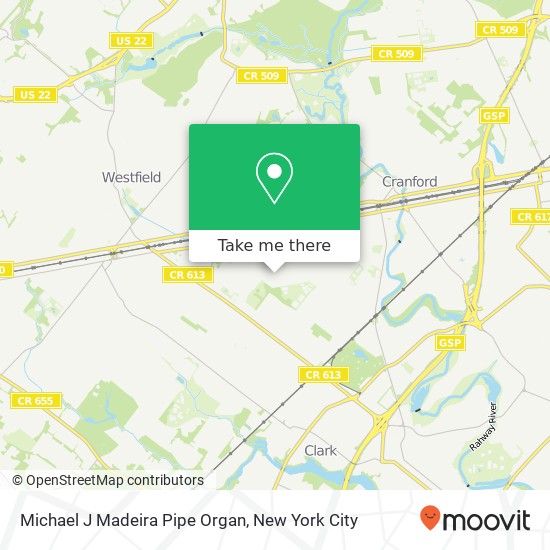 Michael J Madeira Pipe Organ map
