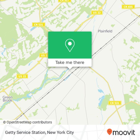 Getty Service Station map