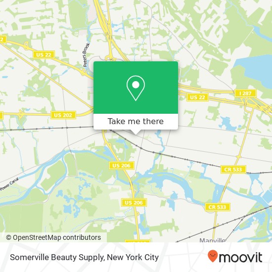 Mapa de Somerville Beauty Supply