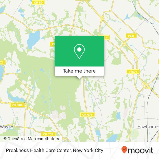 Mapa de Preakness Health Care Center