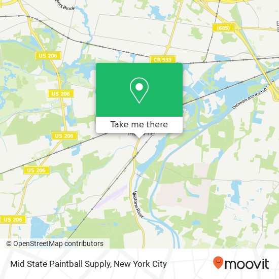 Mid State Paintball Supply map