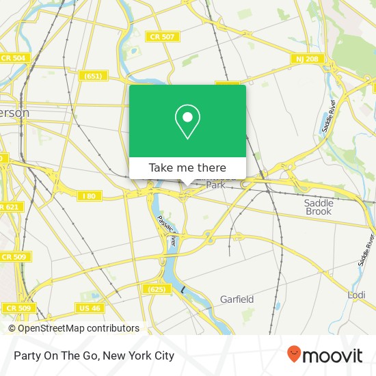 Party On The Go map