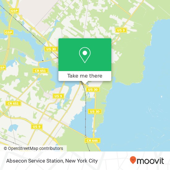 Absecon Service Station map